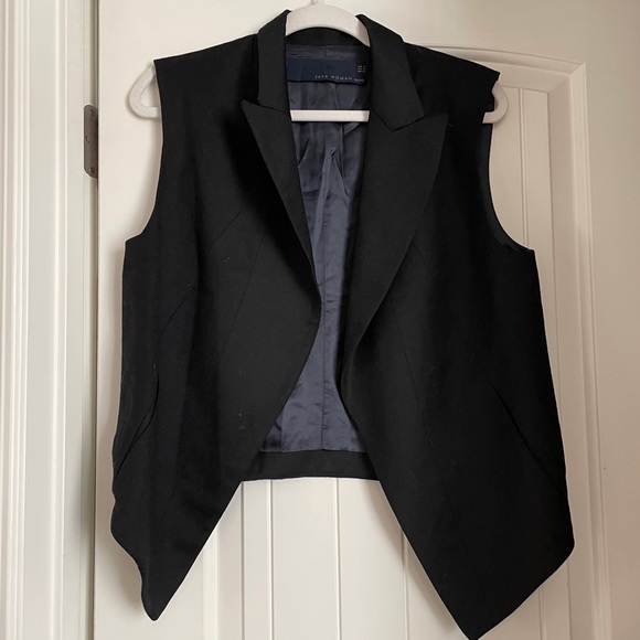 Zara Jackets & Blazers - Zara black wool vest medium